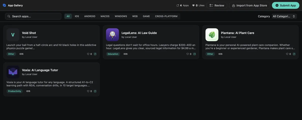 App gallery
